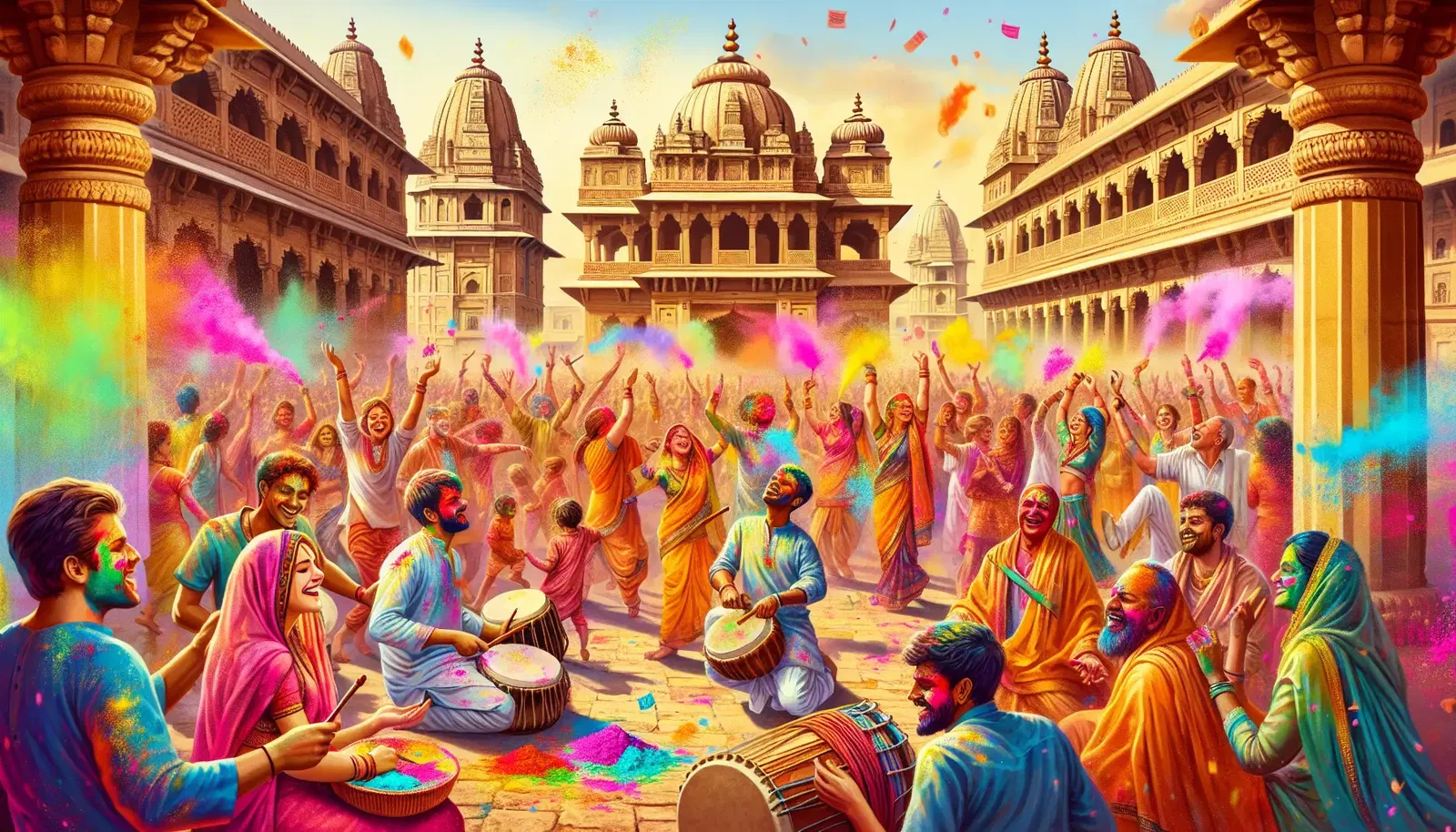 Festival de Holi à Mathura